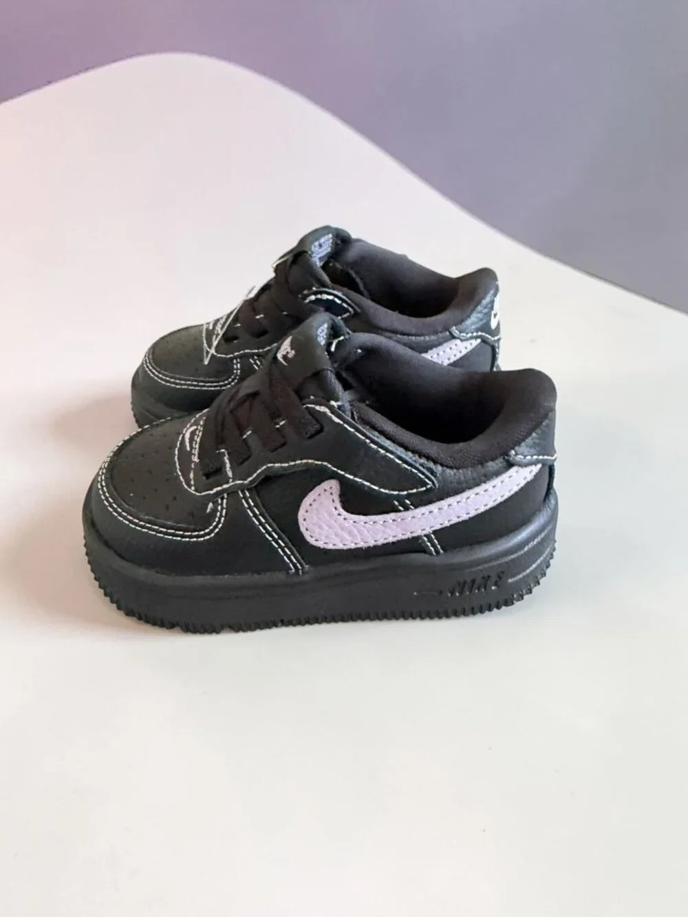 NIKE Baby Black Force 1 Low LV8 EasyOn Sneakers Size 5C NEW NWOB